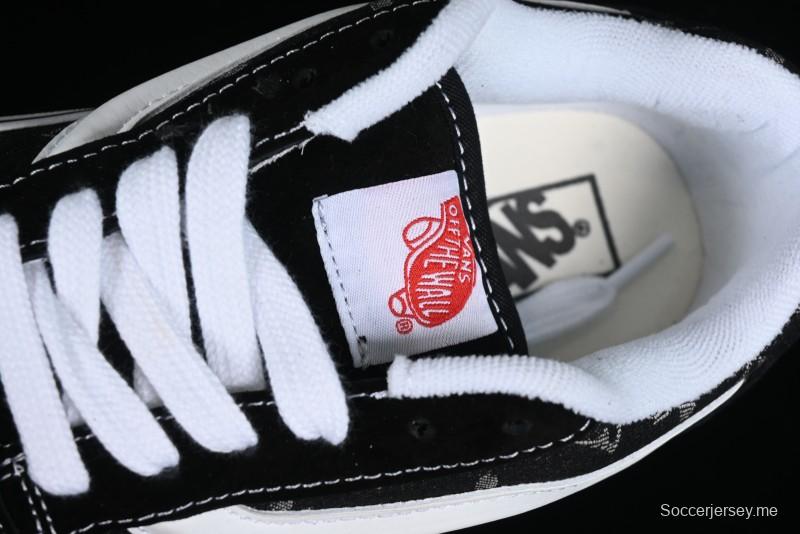 Vans Knu-Skool Premium Custom Denim Monogram Slip-On Shoes - VN0009QC6BT