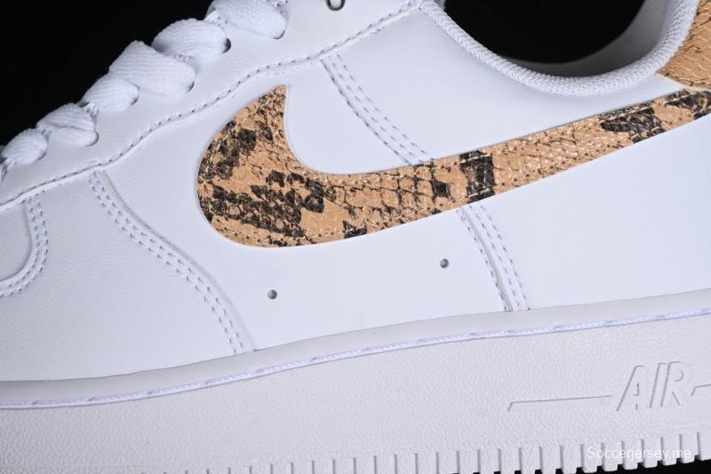 Nike Air Force 1 '07 Low Casual Sneakers with Full-Length Air Cushion - AO1635-100
