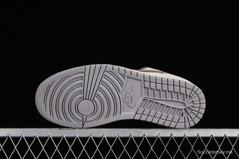 Nike Air Jordan 1 Low Retro Casual Sneakers in Grey Tan - HF1567-200