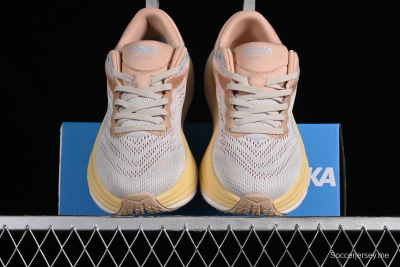 HOKA ONE ONE Bondi 8 Functional Cushioned Running Shoes with Soft EVA Midsole - 1123202 SSEG