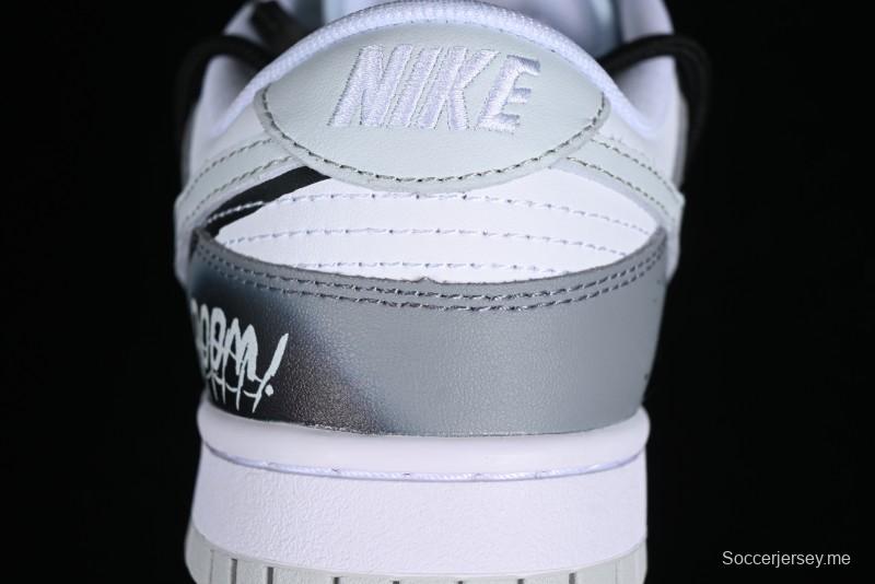 Nike Dunk Low SB Graffiti Halloween Cross Distressed Gradient Lace-Up Casual Skate Shoes - DV0831-101