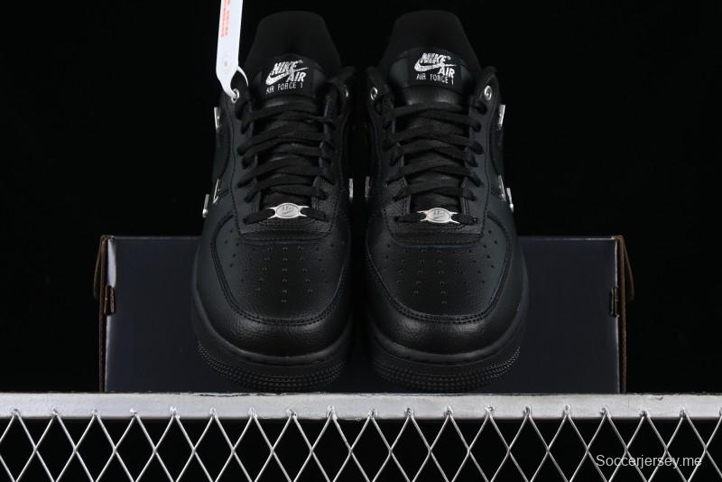 Nike Air Force 1 '07 Low Silver Swoosh Casual Sneakers - HQ1180-001