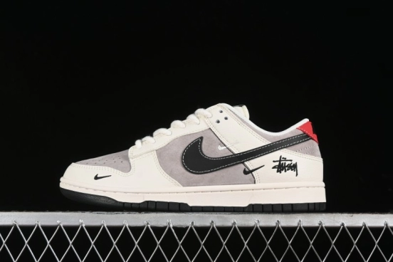 Nike SB Dunk Low Stussy Anniversary Edition Customized Low-Top Casual Skate Shoes - SJ1089-001