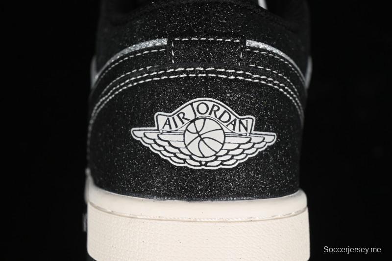 Nike Air Jordan 1 Low Retro Basketball Shoes Custom Starry Sky Design - SJ9950-012
