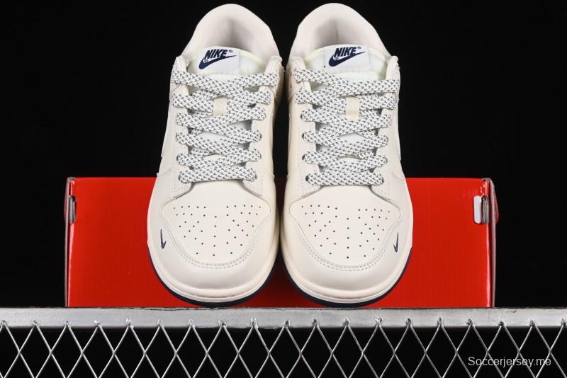 Nike SB Dunk Low Supreme Collaboration - Classic Beige Blue Anniversary High-End Custom Low-Top Casual Skate Shoes - XX8888-003