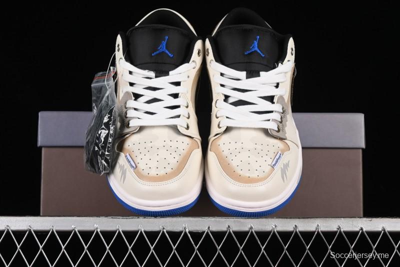 Nike Air Jordan 1 Low Retro Basketball Shoes Panda Mischief Pioneer Rider - 553560-140