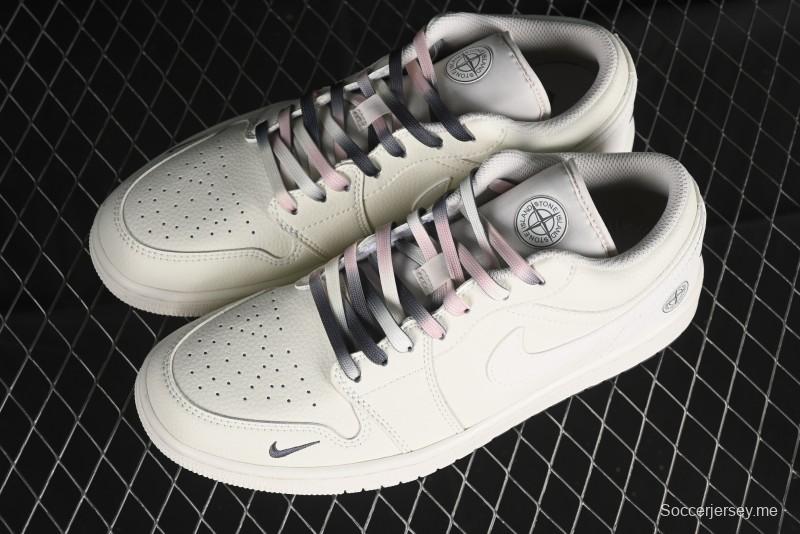 Nike Air Jordan 1 Low Retro Basketball Shoes Stone Island Collaboration - DC2024-025
