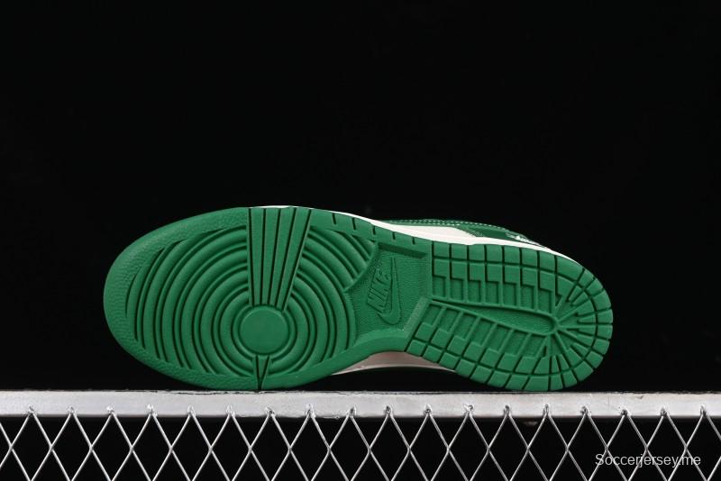 Nike SB Dunk Low Stussy Collaboration - Dark Green Anniversary Custom Low-Top Casual Skate Shoes - BB9898-005