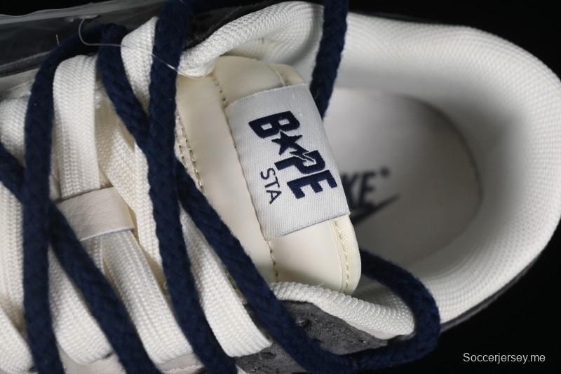 Nike SB Dunk Low BAPE Collaboration - Strap Multi-Color Grey Swoosh Anniversary Custom Low-Top Casual Sneakers - SJ2068-278