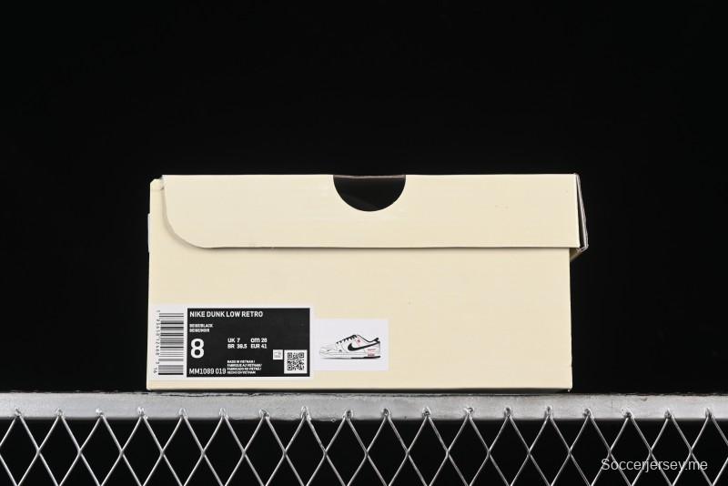 Nike SB Dunk Low SUP Collaboration - Gray White Black Swoosh Anniversary High-End Custom Low-Top Casual Skate Shoes - MM1089-019