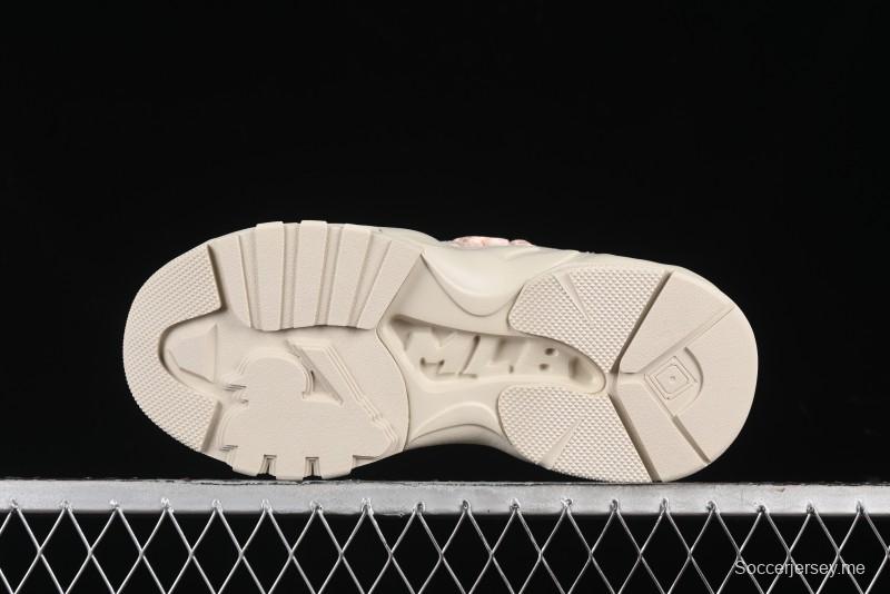 New York Yankees MLB Bigball Chunky Window Velvet Monogram Thick Sole Casual Running Shoes - 3ASHWVM4643BRS