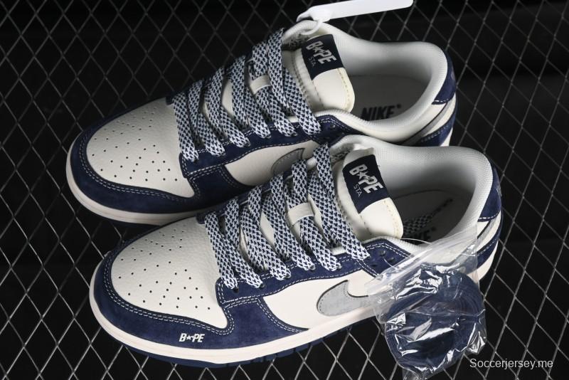 Nike SB Dunk Low Bape Collaboration Anniversary Edition Customized Low-Top Casual Sneakers - XY1688-008