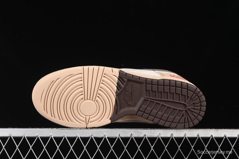 Nike SB Dunk Low SUP Collaboration - Distressed Black Swoosh Anniversary Custom Low-Top Skate Shoes - MM1089-021