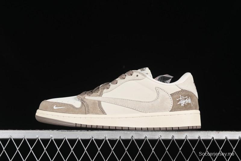 Nike Travis Scott x Fragment Design x Air Jordan 1 Low OG SP AJ1 Retro Sneakers - JH6089-001