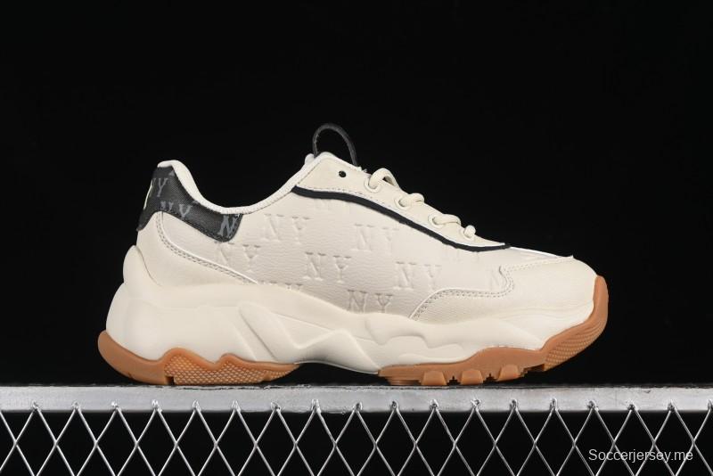 New York Yankees MLB Bigball Chunky Embo Monogram Thick Sole Sandals - 3ASHBEM4N50IVS