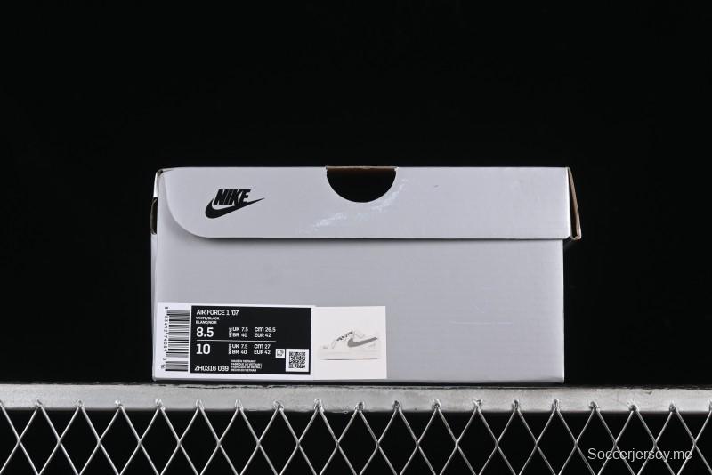 Nike Air Force 1 '07 Low Retro Street Spray Paint Anime Theme Maillard Style Casual Sneakers with Strap - ZH0316-039