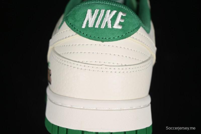 Nike SB Dunk Low Gucci Collaboration - Custom White Swoosh Leather Patch Anniversary Edition Low-Top Casual Skate Shoes - KK1688-052