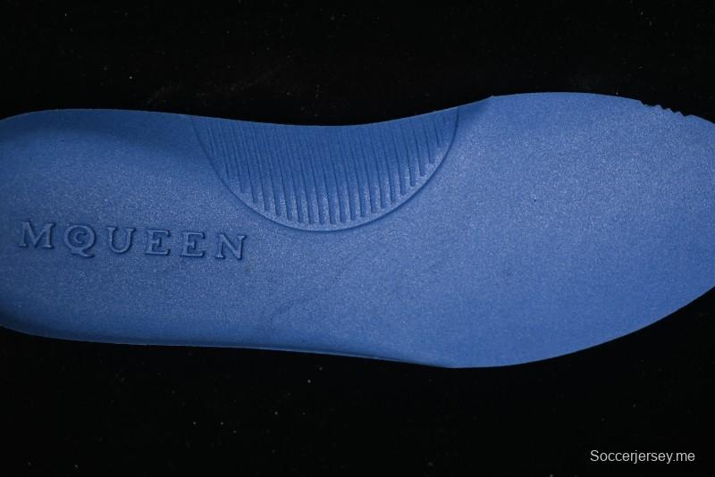 Alexander McQueen Flexion Retro Sneakers in Black with Diamond Grain Calfskin - 8.F6