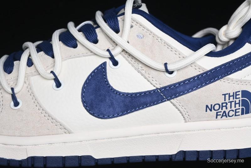 Nike SB Dunk Low The North Face Series - Strap Pig Eight Dark Blue Hook Anniversary High-End Custom Low-Top Casual Skate Shoes - DM6868-001