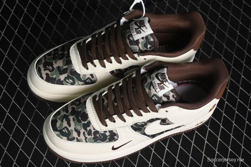 Nike Air Force 1 Low Bape Collaboration - Beige Camo Casual Sneakers - KK1988-019