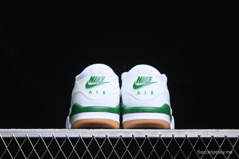 Nike Air Jordan 4 Remastered AJ4 Retro Sneakers in White Green with Gum Sole - FQ7939-103