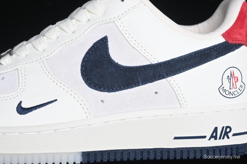 Nike Air Force 1 '07 Low Moncler Collaboration - Light Blue & Pigment Dyed Two-Tone Low-Top Casual Sneakers - CH6336-512