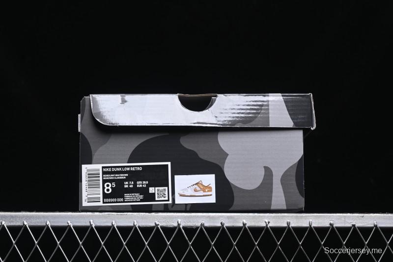Nike SB Dunk Low BAPE Collaboration - Beige Grey Brown Anniversary Customized Low-Top Casual Sneakers - BB8969-006