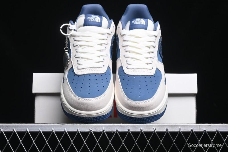 Nike Air Force 1 '07 Low The North Face Collaboration - Blue Floral Swoosh Casual Sneakers - KK1988-021