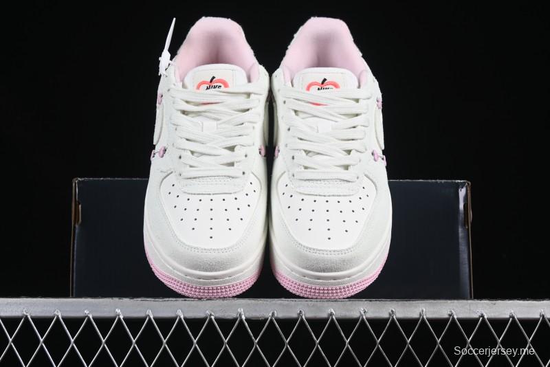Nike Air Force 1 '07 Low Valentine's Day Limited Casual Sneakers with Full-Length Air Cushion - HV5992-111