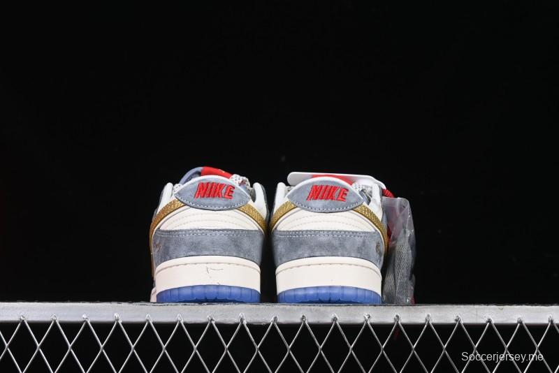 Nike SB Dunk Low Year of the Snake Limited Edition - Gold Snake Anniversary Custom Low-Top Casual Sneakers - XX3168-116