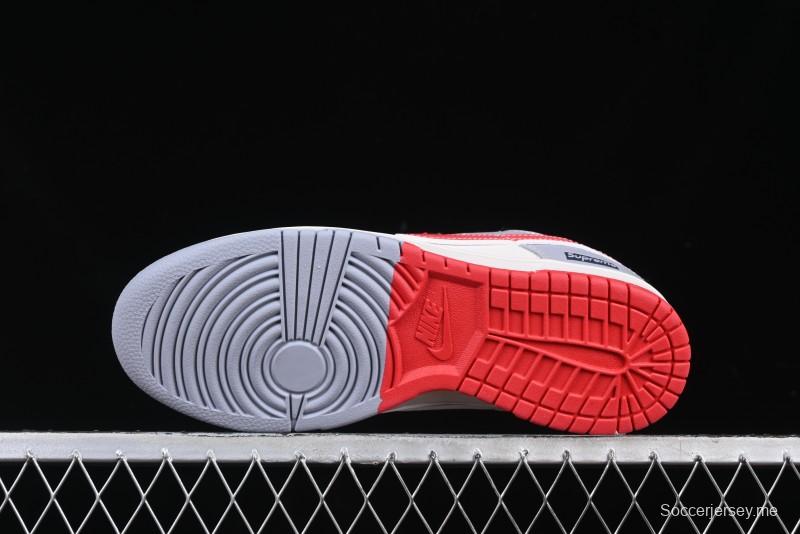 Nike SB Dunk Low Supreme Collaboration Anniversary Custom Low-Top Casual Sneakers - DM6868-045