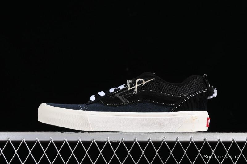 Vans Knu Skool Dragon Whisker Black Blue Slip-Resistant Cushioned Casual Low-Top Sneakers - VN0AUAK335