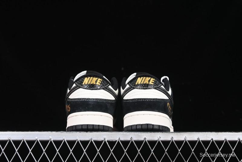Nike SB Dunk Low Supreme Year of the Snake Limited Edition Black Snake Print Low-Top Casual Sneakers - XS1086-016