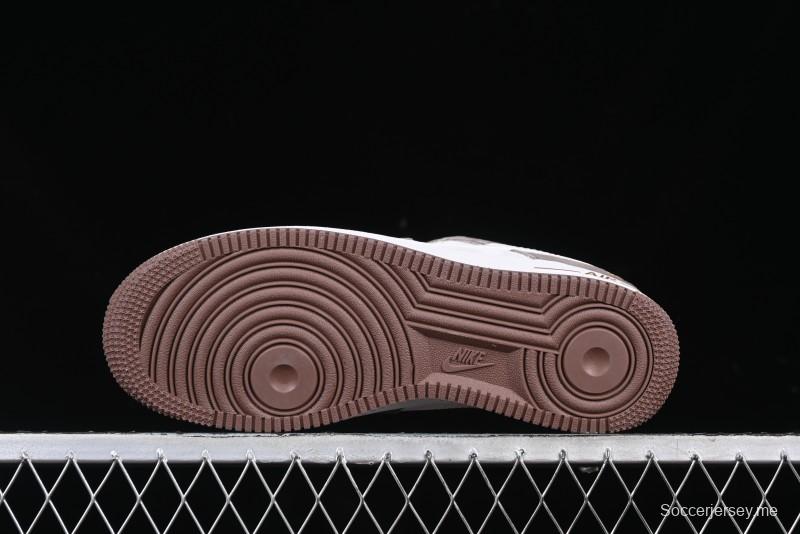 Nike Air Force 1 '07 Low Bape Collaboration Brown White Swoosh Low-Top Casual Sneakers - KK1988-035