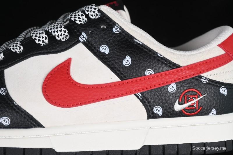 Nike SB Dunk Low Edison Chen Collaboration Graffiti Red Swoosh Anniversary Custom Low-Top Casual Skate Shoes - DJ2024-101
