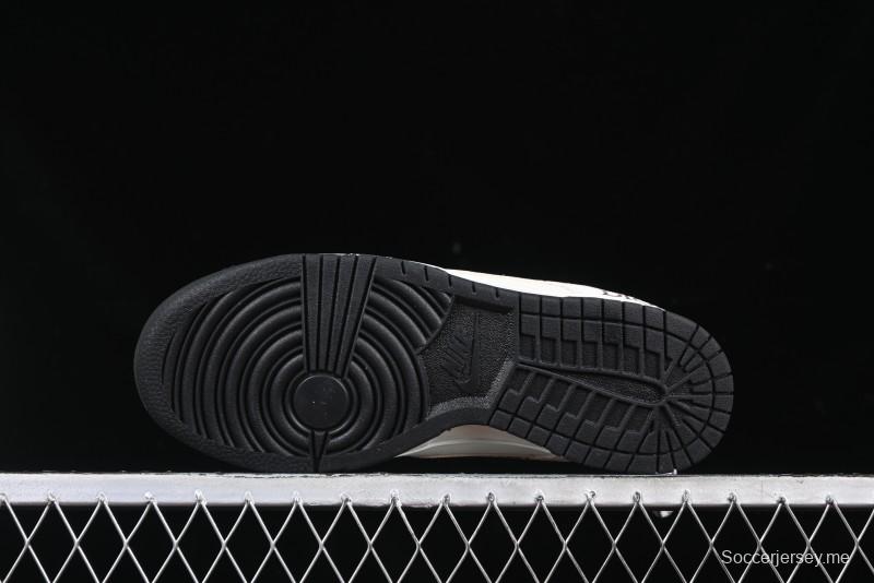 Nike SB Dunk Low Dior Collaboration Cream Coffee Floral Swoosh Anniversary Custom Low-Top Casual Sneakers - DJ2024-097