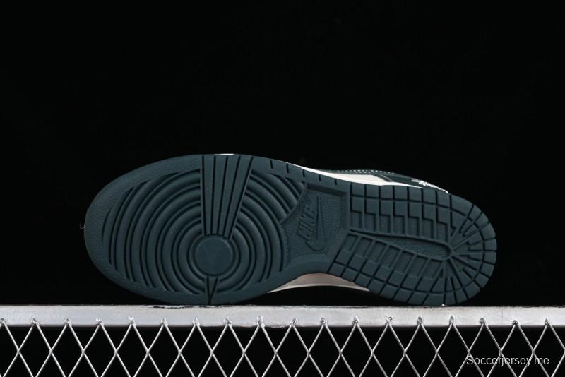 Nike SB Dunk Low Stussy Collaboration - Navy Starry Sky Anniversary Custom Low-Top Casual Skate Shoes - BB9898-003