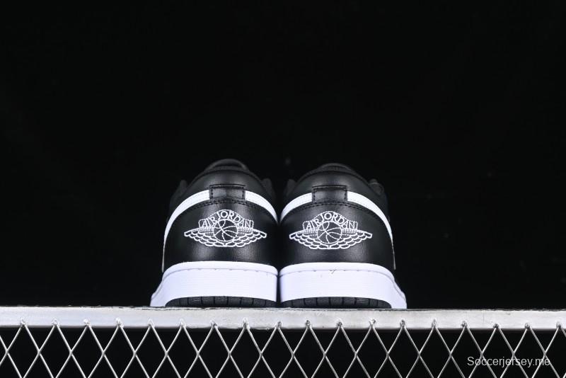 Nike Air Jordan 1 Low Retro Basketball Shoes in Black and White - 553558-043