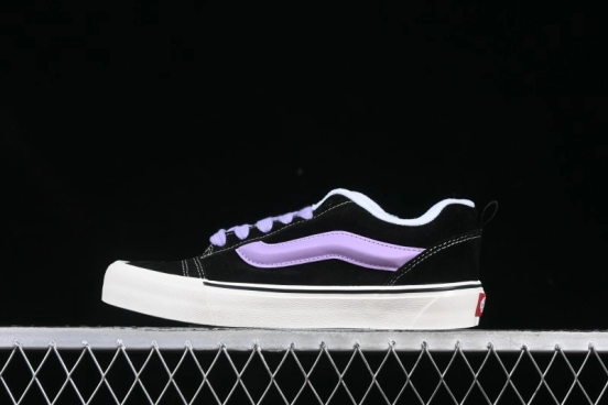 Vans Knu Skool Purple Grape Love Comfortable Fashion Slip-Resistant Wear-Resistant Low-Top Casual Skate Shoes - VN0009QC6BT1