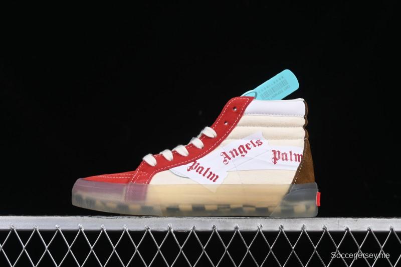 Palm Angels x Vans Sk8-Mid Mid-Top Casual Skate Shoes with Vintage-Inspired Design - VN000CRPGRN