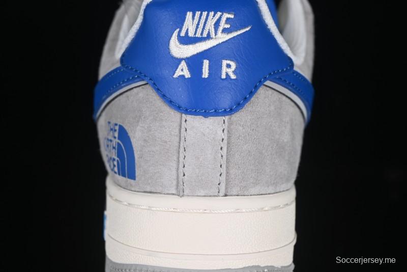 Nike Air Force 1 '07 Low The North Face Collaboration Grey Blue Swoosh Casual Shoes - XZ6188-745