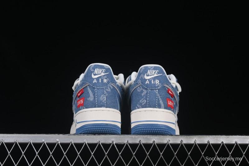 Nike Air Force 1 '07 Low Levi's Denim Patchwork Lace-Up Casual Sneakers - SJ1198-001