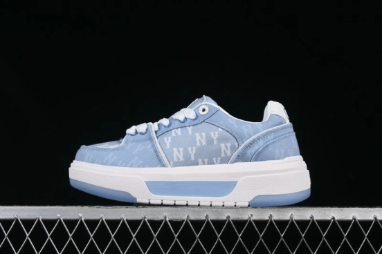 New York Yankees Chunky Liner Mid Denim Monogram Platform Sandals - 3ASXD065N50BLS