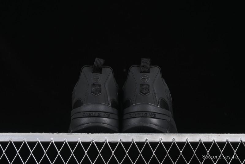 Stone Island Grime Panelled Low-Top Lifestyle Sneakers in Dark Brown - 79FWS0303