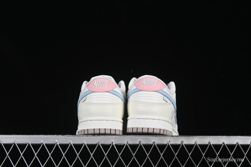 Nike Dunk Low "Pastel Panda" - Cream with Baby Blue & Pink Accents