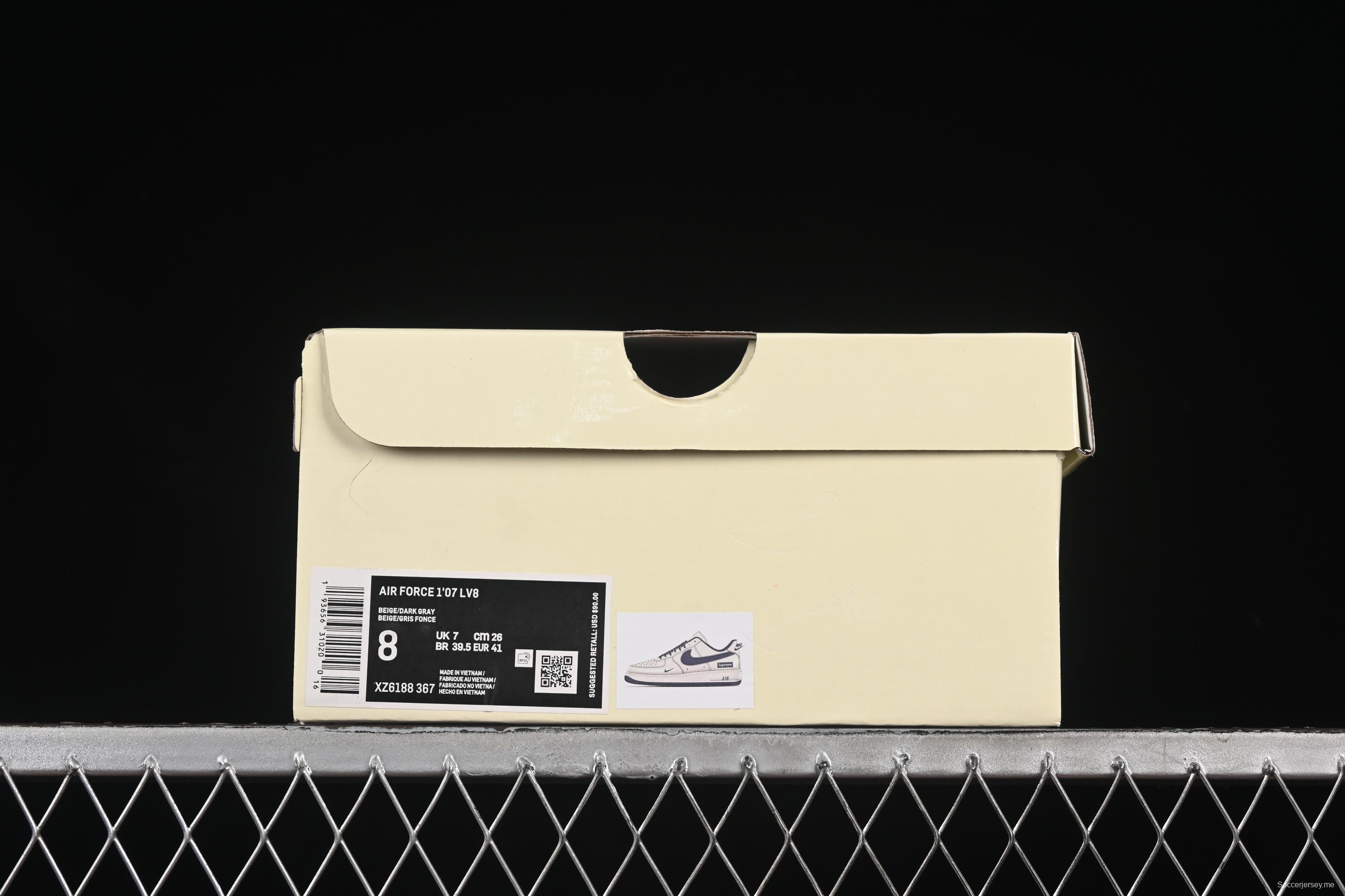 Nike Air Force 1 '07 Low Supreme Casual Sneakers with Full-Length Air Cushion - XZ6188-367