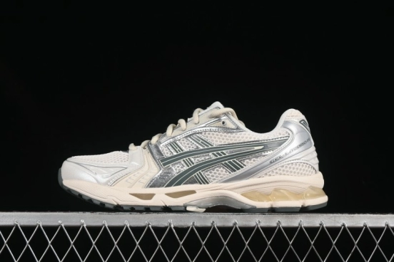 Asics Gel-Kayano 14 Running Shoes with Engineered Elastic Double-Layer Knit Upper and 3D Visible GEL Cushioning - 1201A019-200