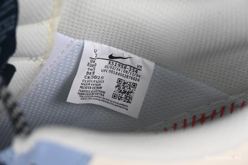 Nike Air Force 1 '07 Low Bape Collaboration Light Blue Swoosh Casual Sneakers - XS1958-554