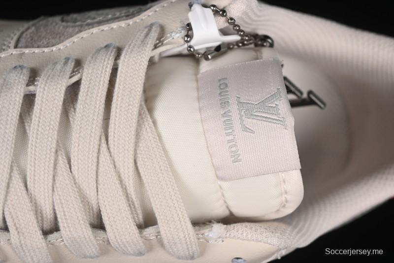 حذاء نايك اير فورس 1 '07 منخفض من نايك اير فورس 1 '07 LV Collaboration باللون البيج الرمادي مع أفعى سووش سنيكرز كاجوال - XX3168-130