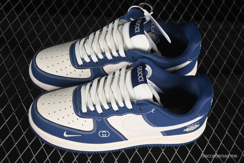 حذاء نايك اير فورس 1'07 منخفض من نايك بالتعاون مع غوتشي باللون الأزرق الداكن - KK1988-085